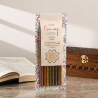 Свеча магическая медовая с травами для проработки чакр "7 чакр", 8 штук Свеча магическая медовая с травами для проработки чакр "7 чакр", 8 штук