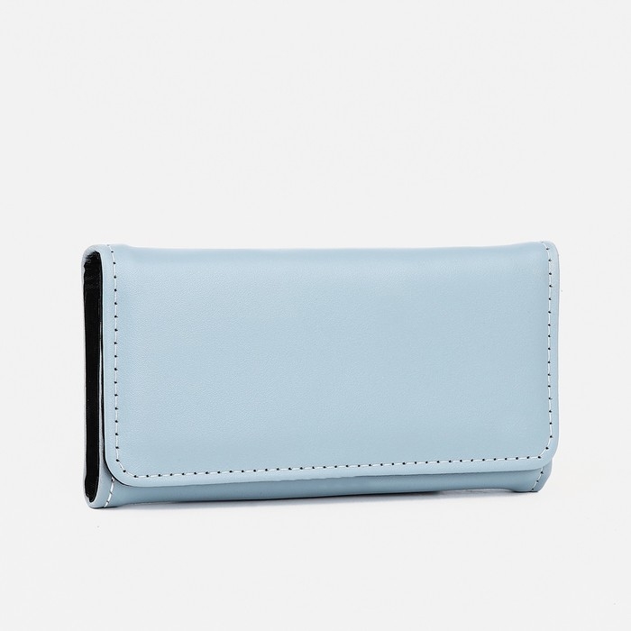 Кошелёк женский на магните, цвет голубой