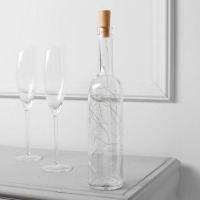 Гирлянда &laquo;Нить&raquo; 2 м роса с пробкой, IP20, серебристая нить, 20 LED, батарейки LR44х3 (в комплекте), свечение белое