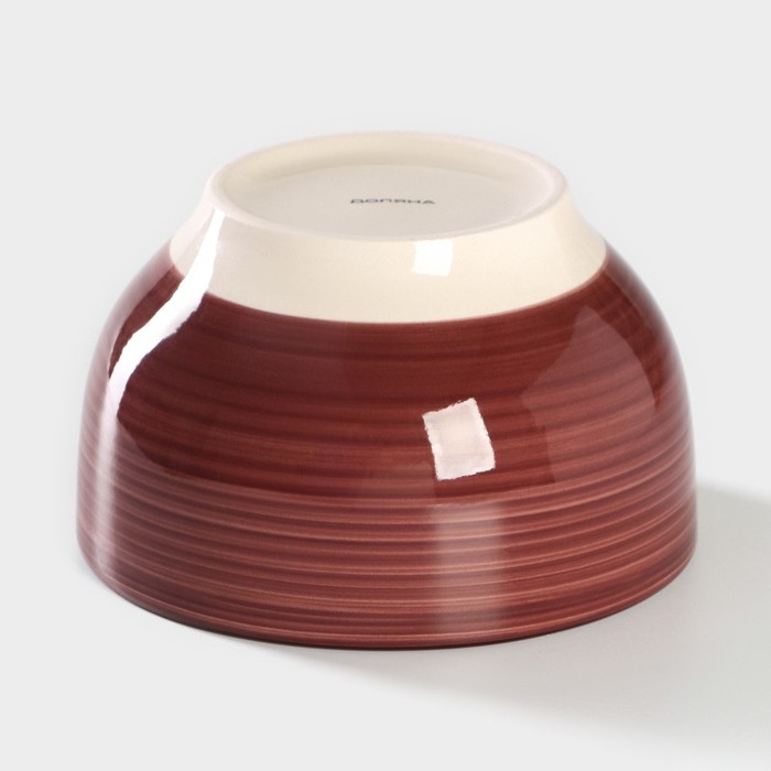 Салатник керамический Доляна «Морской мир», 800 мл, d=14 см, цвет бордовый Салатник керамический Доляна «Морской мир», 800 мл, d=14 см, цвет бордовый