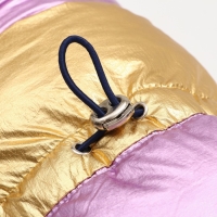 Комбинезон "Блик" с утяжкой, размер 18 (ДС 40 см, ОГ 50 см, ОШ 38 см), золото-лавандовый