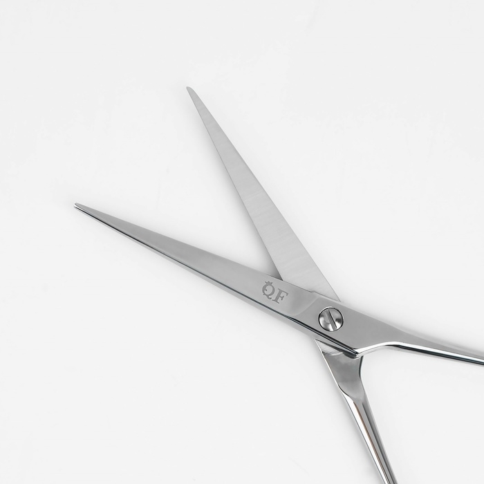 Ножницы парикмахерские с упором, лезвие &mdash; 6,5 см, цвет серебристый