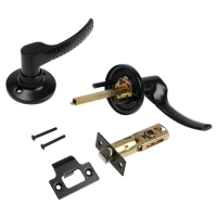 Защелка 2101, пустая, цвет матовый черный Защелка 2101, пустая, цвет матовый черный