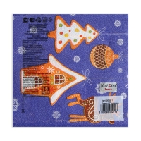 Новый год. Салфетки бумажные Fresco "Новогодние пряники", 2 слоя, 33*33 см, 20 листов