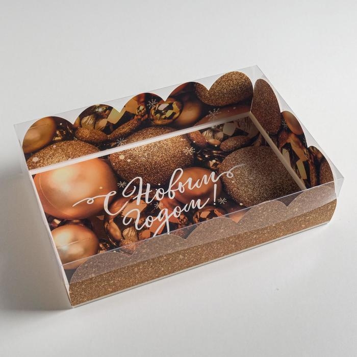 Коробка подарочная с PVC крышкой &laquo;С Новым годом!&raquo;, 20 х 30 х 8 см, Новый год