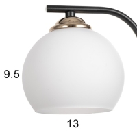 Бра 2198/1 E27 40Вт черно-золотой 22х13х16 см