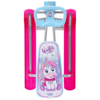 Снегокат &laquo;Тимка спорт 1 Единорог&raquo;, ТС1-М/ЕР, цвет голубой/серый/розовый