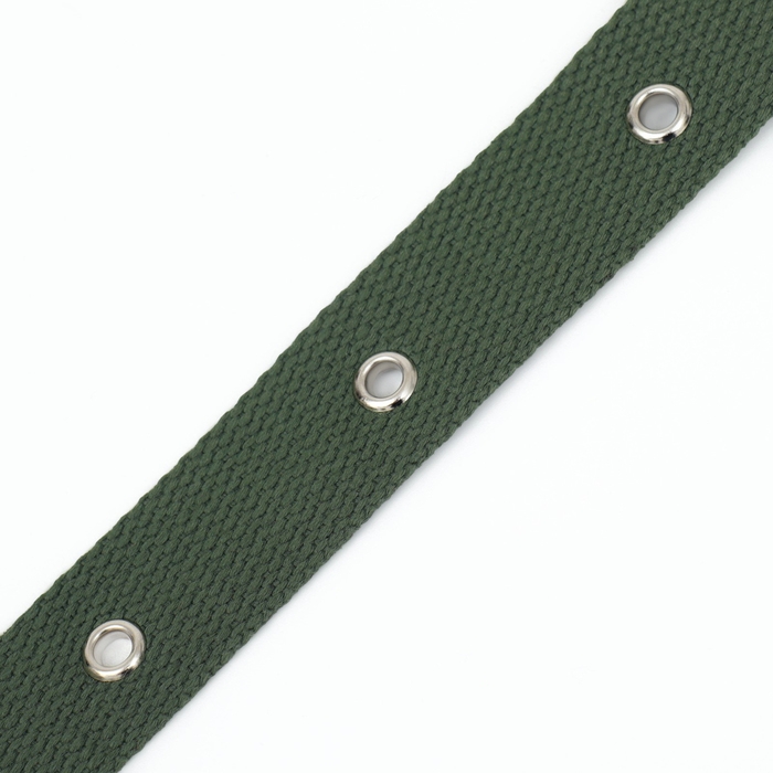 Ошейник брезентовый однослойный, 66 х 3 см, ОШ 33-60 см, тёмно-зелёный