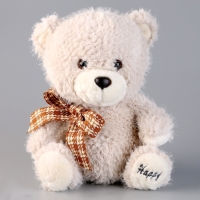 Мягкая игрушка «Мишка» с бантиком, 24 см, бежевый Мягкая игрушка «Мишка» с бантиком, 24 см, бежевый