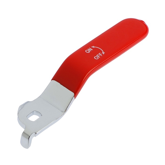 Ручка-рычаг для шарового крана ZEIN, усиленная, 1/2&laquo;-3/4&raquo;, прорезиненная, красная