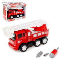 Конструктор винтовой «Пожарная машина», 20 деталей, с отверткой и насадками Конструктор винтовой «Пожарная машина», 20 деталей, с отверткой и насадками