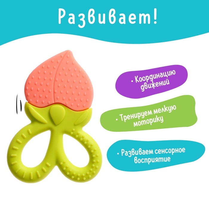 Прорезыватель для зубов детский «Фрукты-ягоды», МИКС Прорезыватель для зубов детский «Фрукты-ягоды», МИКС