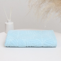 Полотенце махровое &laquo;Пальма&raquo;, цвет голубой, 70х130 см, хлопок, 450г/м