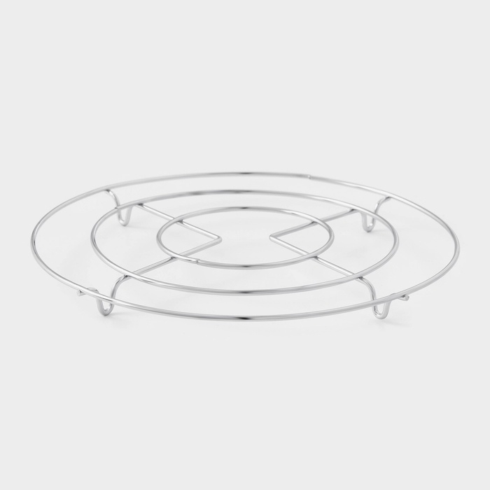 Подставка под горячее на ножках &laquo;Круг&raquo;, 18&times;18&times;2 см, цвет хромированный