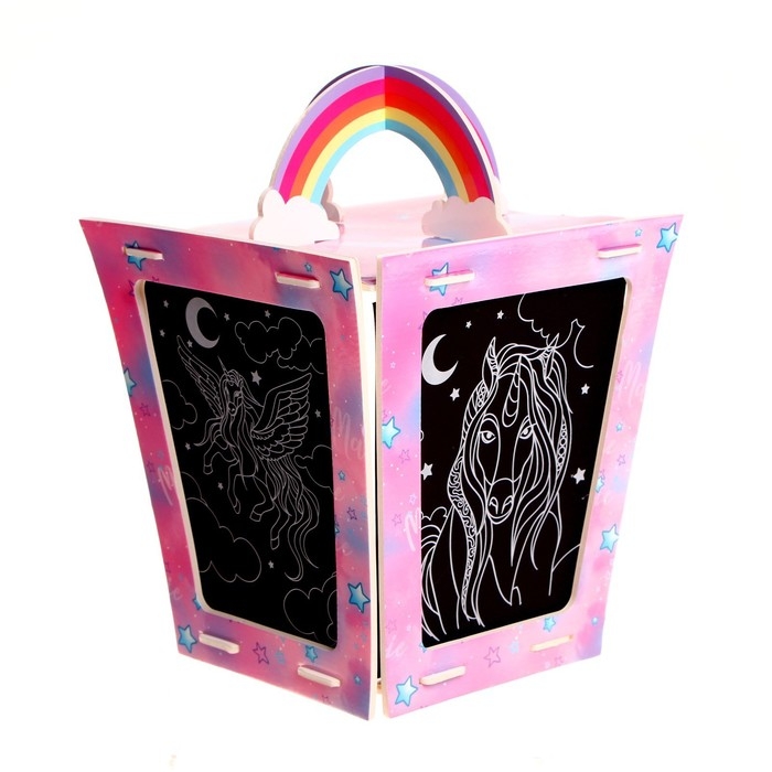 Набор для творчества «Создай ночник с гравюрой. Единорог», 3Д конструктор, голографическая гравюра, 3+ Набор для творчества «Создай ночник с гравюрой. Единорог», 3Д конструктор, голографическая гравюра, 3+