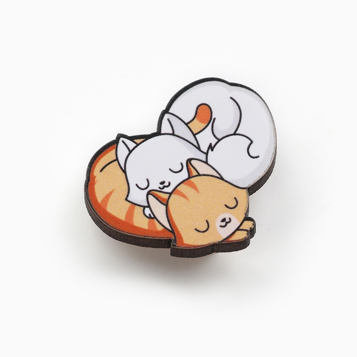 Значок на открытке &laquo;Котики&raquo;, 10 х 8 см