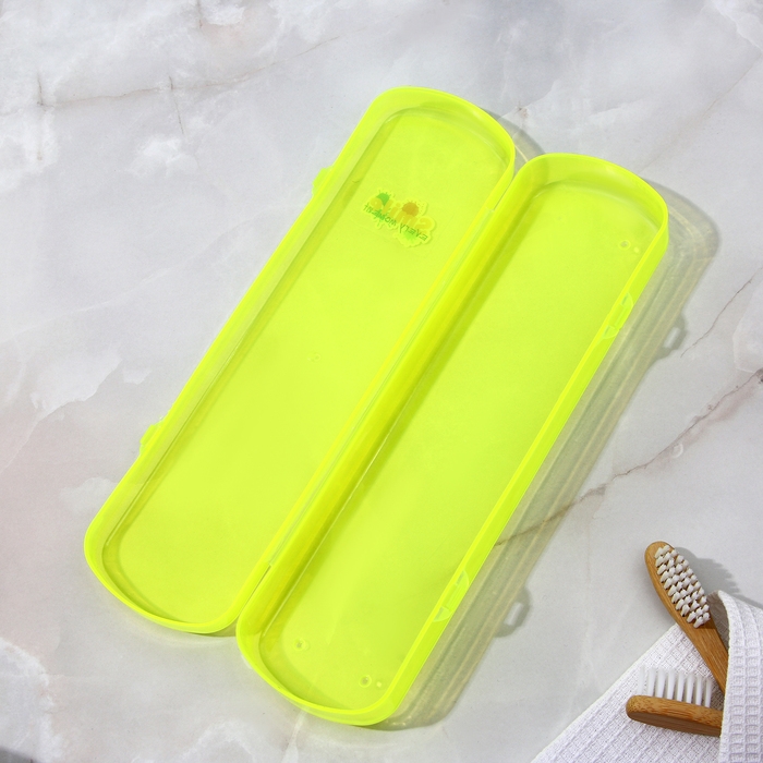 Футляр для зубной щётки и пасты, желтый, 21 х 5,5 см