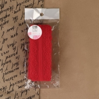 Кружево капроновое, 35 мм &times; 10 &plusmn; 1 м, цвет красный