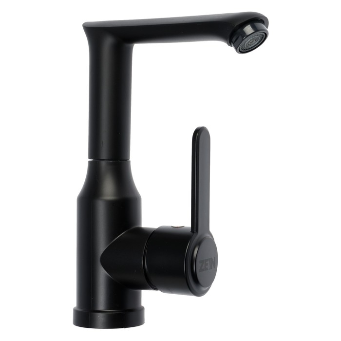 Смеситель для раковины ZEIN Z3696, поворотный излив высотой 18 см, ABS-пластик, черный Смеситель для раковины ZEIN Z3696, поворотный излив высотой 18 см, ABS-пластик, черный
