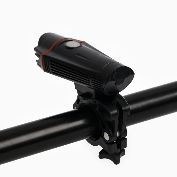 Фонарь велосипедный передний аккумуляторный, водонепроницаемый, 1 диод, 4 режима, красный Фонарь велосипедный передний аккумуляторный, водонепроницаемый, 1 диод, 4 режима, красный