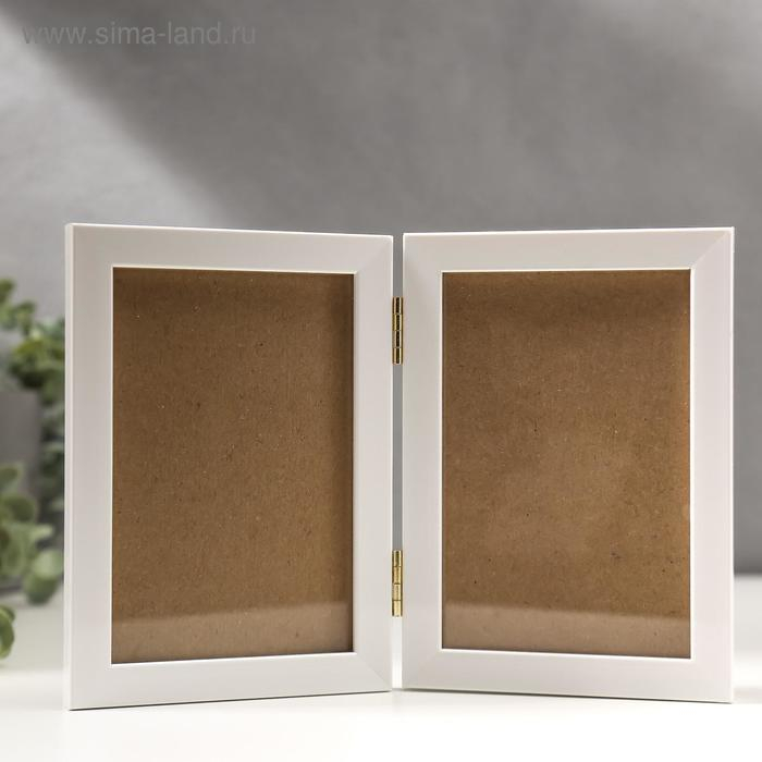 Фоторамка пластик 10х15 двойная, белый Фоторамка пластик 10х15 двойная, белый
