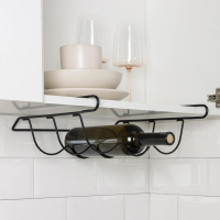 Держатель для бутылок Доляна, подвесной, металл, 32,5×31,5×13 см, цвет чёрный Держатель для бутылок Доляна, подвесной, металл, 32,5×31,5×13 см, цвет чёрный