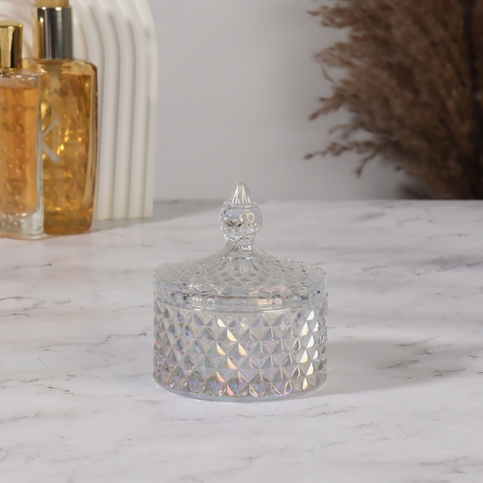 Органайзер для хранения, 1 секция, с крышкой, d = 8,3 &times; 10,5 см, цвет прозрачный