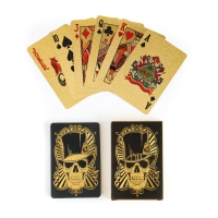 Карты игральные пластиковые "Череп в шляпе", 33 мкм, 54 шт, 8.7 х 5.7 см Карты игральные пластиковые "Череп в шляпе", 33 мкм, 54 шт, 8.7 х 5.7 см