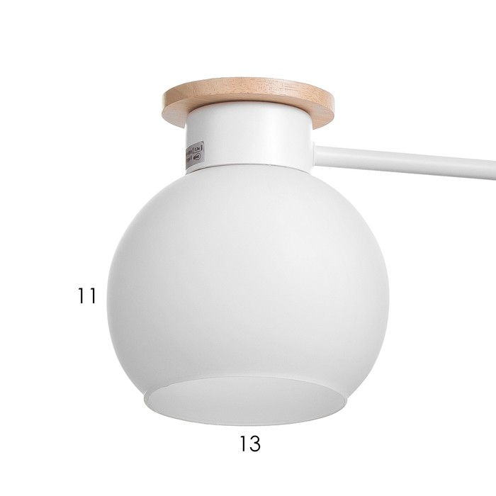 Люстра Люстра "Паула" 3х60Вт Е27 Белый, дерево 58х58х30см