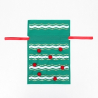 Новый год. Мешок подарочный "Помпоны", 20 х 30 см Новый год. Мешок подарочный "Помпоны", 20 х 30 см