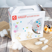 Набор детской посуды Доляна «Зайчонок», 3 предмета: кружка 200 мл, миска 450 мл, тарелка d=20 см Набор детской посуды Доляна «Зайчонок», 3 предмета: кружка 200 мл, миска 450 мл, тарелка d=20 см