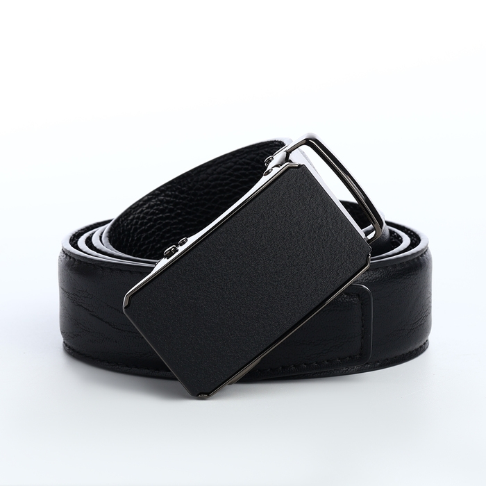 Ремень мужской, ширина 3,6 см, винт, пряжка автомат, цвет чёрный Ремень мужской, ширина 3,6 см, винт, пряжка автомат, цвет чёрный