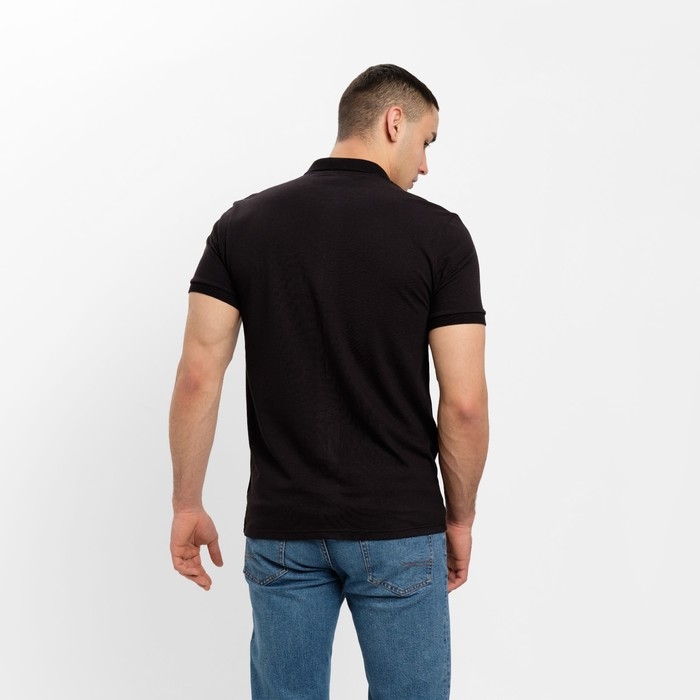 Футболка (поло) мужская MINAKU REGULAR FIT: цвет чёрный, р-р 48