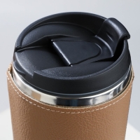 Термостакан в кожзаме &laquo;Утро&raquo;, 450 мл