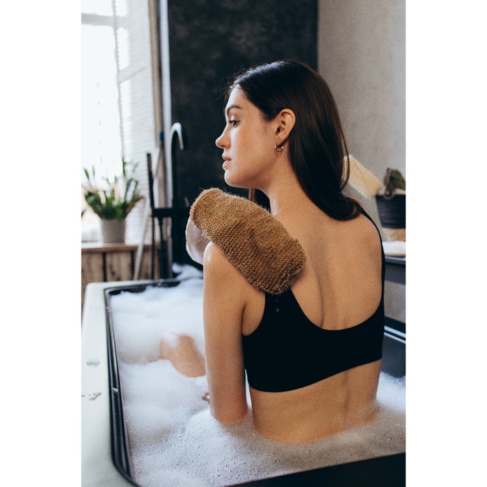 Мочалка-варежка для тела массажная Доляна, 22&times;11 см