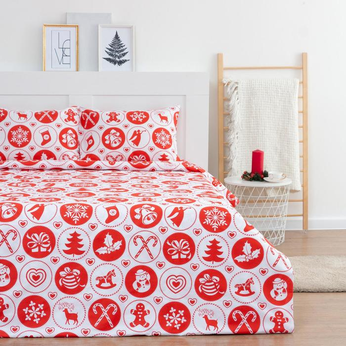 Постельное белье LoveLife евро "New Year's gifts" 200*217см,240*225см,50*70см-2шт