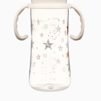 Бутылочка для кормления &Oslash;50мм ШГ, &laquo;Звезды&raquo;, 330мл, +3мес., цвет молочный