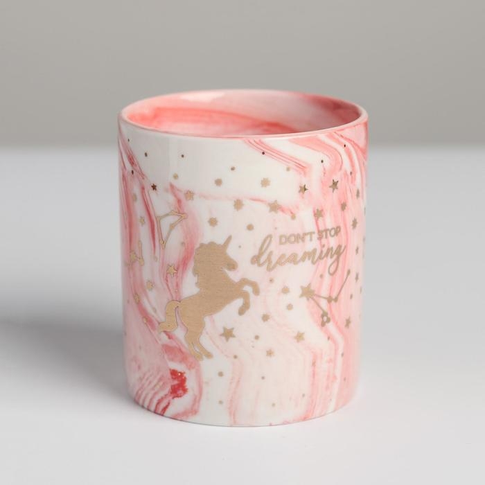 Горшок для цветов с тиснением, &laquo;Единорог&raquo;, 8 х 9.5 см