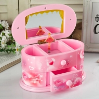 Шкатулка музыкальная с выдвижными ящиками "Девичья" 20х10х10,5 см Шкатулка музыкальная с выдвижными ящиками "Девичья" 20х10х10,5 см