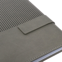 Ежедневник недатированный, А5, 140л, клетка, обл.кожзам, с хлястиком, Полоски серый Ежедневник недатированный, А5, 140л, клетка, обл.кожзам, с хлястиком, Полоски серый