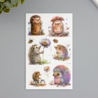 Татуировка на тело фосфорные с блёстками "Ёжик" 7,5х12 см Татуировка на тело фосфорные с блёстками "Ёжик" 7,5х12 см