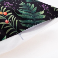 Наволочка декоративная Этель &laquo;Папоротник&raquo; 40х40 см, 100% п/э, велюр