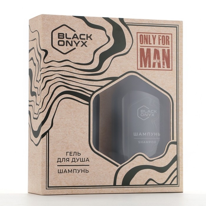 Подарочный набор косметики BLACK ONYX, гель для душа и шампунь для волос, 2 х 290 мл, аромат сандалового дерева, HARD LINE Подарочный набор косметики BLACK ONYX, гель для душа и шампунь для волос, 2 х 290 мл, аромат сандалового дерева, HARD LINE