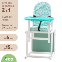 Стульчик трансформер для кормления &laquo;Облачко&raquo;, цвет бирюзовый
