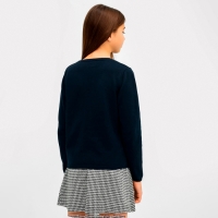 Джемпер для девочки школьный, цвет тёмно-синий, рост 152 см