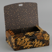 Коробка подарочная новогодняя складная двухсторонняя &laquo;Новый год&raquo;, 16.5 х 12.5 х 5 см, БЕЗ ЛЕНТЫ, Новый год