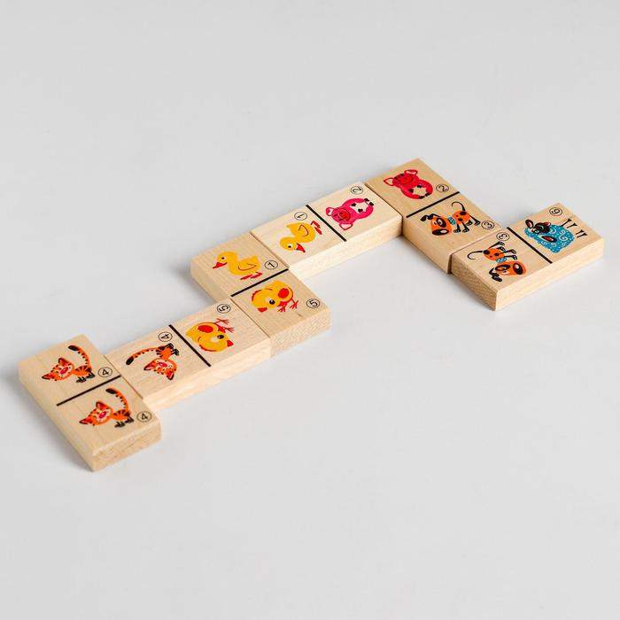 Домино детское «Домашние животные» 28 элементов Домино детское «Домашние животные» 28 элементов