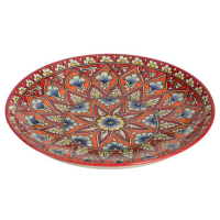 Ляган Риштанская Керамика "Узоры", 32 см, красный Ляган Риштанская Керамика "Узоры", 32 см, красный