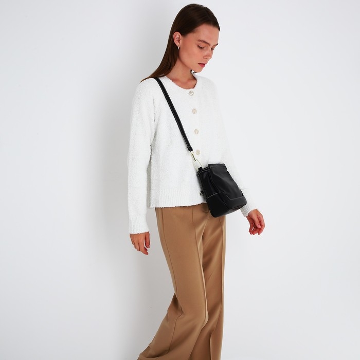 Сумка кросс-боди на молнии, цвет чёрный