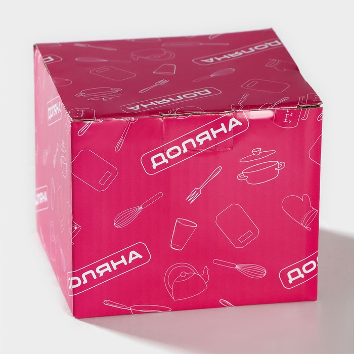 Сахарница фарфоровая с ложкой Доляна &laquo;Млечный путь&raquo;, 330 мл, цвет белый в крапинку